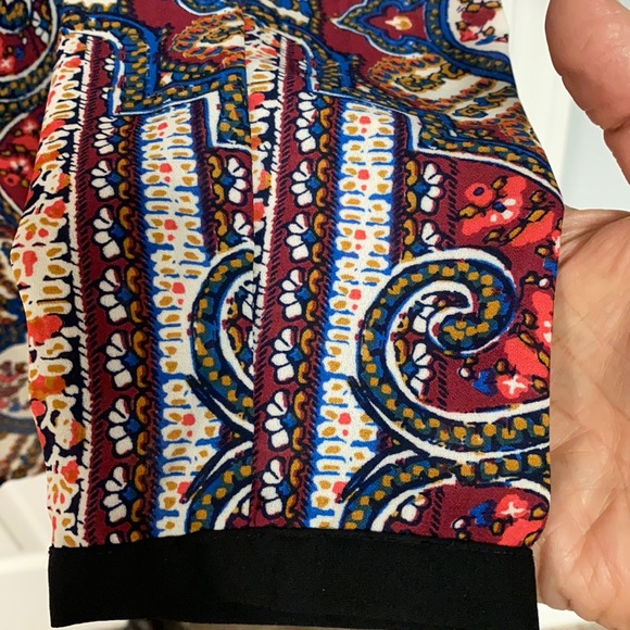 Faded Glory red/blue OS open shoulder blouse M - Picture 7 of 10